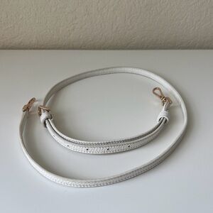 Kate Spade Leather Bag Strap | Ivory Leather + Gold Hardware | Adjustable | NWOT